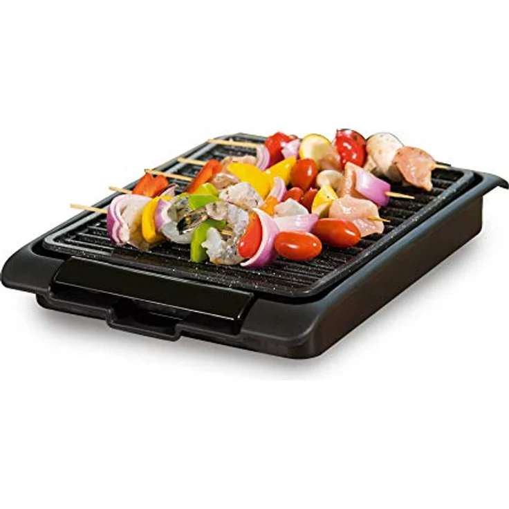 Starlyf Tischgrill Smokefree Grill, 1250,00 W, abnehmbares Thermostat, Stein - Beschichtung, spülmaschinenfest, schwarz – Bild 5