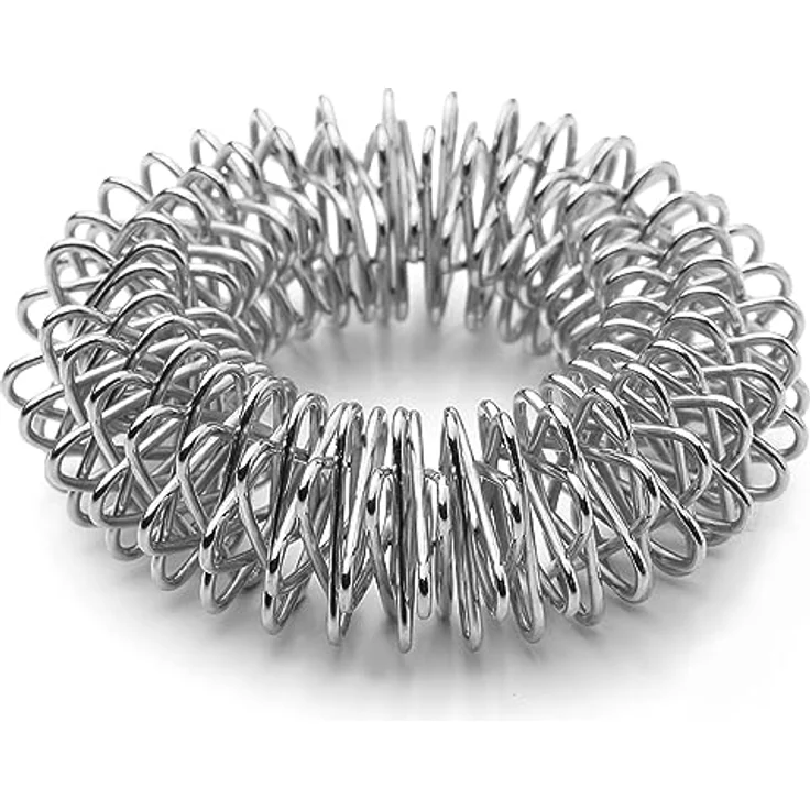 Body & Mind Shiatsu-Akupressurgerät Massageringe, Yin Yang Ring Set 2-tlg., Wellnessmassage, Entspanne & Relaxen, Schwarz & Silber – Bild 2