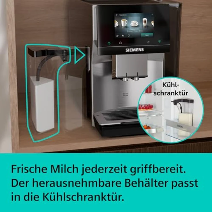 SIEMENS Kaffeevollautomat TQ727D03, farbiges Full-Touch-Display, Doppeltassenfunktion, sehr leise, schwarz – Bild 15