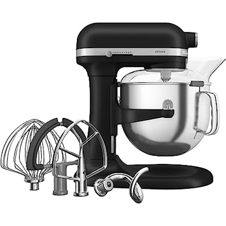 KitchenAid Artisan Küchenmaschine 6,6L Matt Schwarz 5KSM70SHXEBM – Bild 2