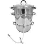 BURI Entsafter Edelstahl Dampfentsafter Fruchtentsafter Saftpresse Kochtopf - Gesunde Säfte einfach selbst gemacht