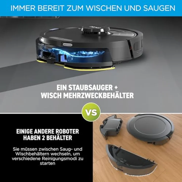 Shark Mtrix Plus Wischroboter Shark RV2620WAEU 2-in-1 Saug- und Wischroboter, Ohne Beutel, Abnehmbare Bürste – Bild 4