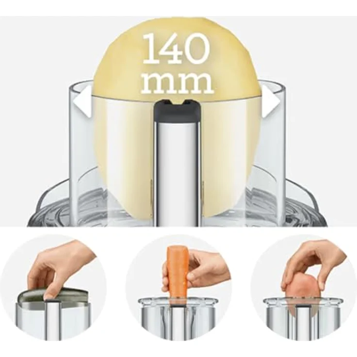 Sage The Paradice 16, Küchenmaschine mit Paradice Kit, 900W, gebürsteter Edelstahl, 1,4 cm Einfüllschacht, Würfeln, Hobeln, Kneten, Schneiden, Raspeln, Hacken, Pürieren, Zerkleinern, Mixen – Bild 4