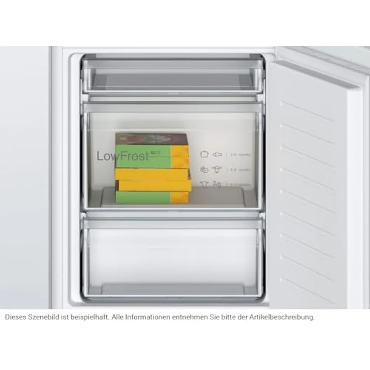 Bosch KIV86NSE0 Serie 2 Einbau-Kühl-Gefrier-Kombination, 177,5 x 56 cm Nische, 183 L Kühlen + 84 L Gefrieren, umweltfreundliche Luftzirkulation, gleichmäßige Ausleuchtung – Bild 5