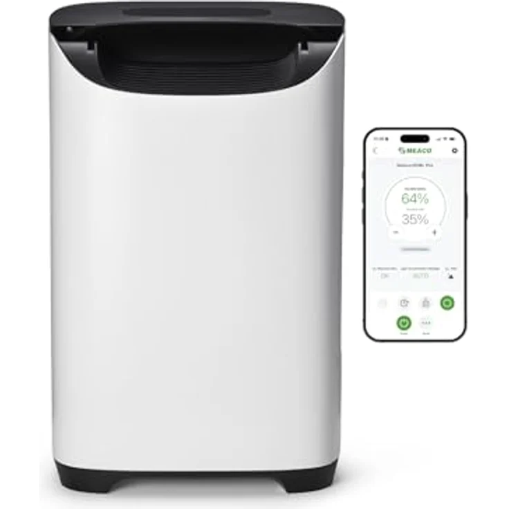 MEACO DD8L Pro Luftentfeuchter – Schnelles Trocknen der Wäsche, App-Steuerung, anpassbarer Stromverbrauch, geeignet für kalte Umgebungen, antibakterieller Ionisator, ideal für Boote, Wohnwagen und Garagen – Bild 1