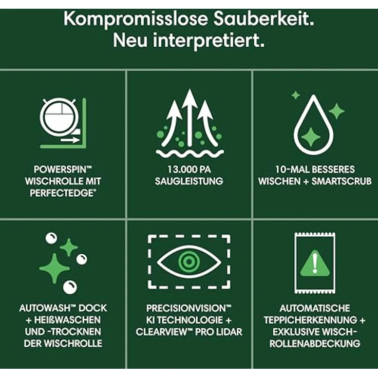 iRobot Roomba Max 705 Combo Vac, Staubsauger-Roboter mit AutoEmpty™ Dock, PerfectEdge-Technologie und 175x Saugkraft, Schwarz – Bild 2