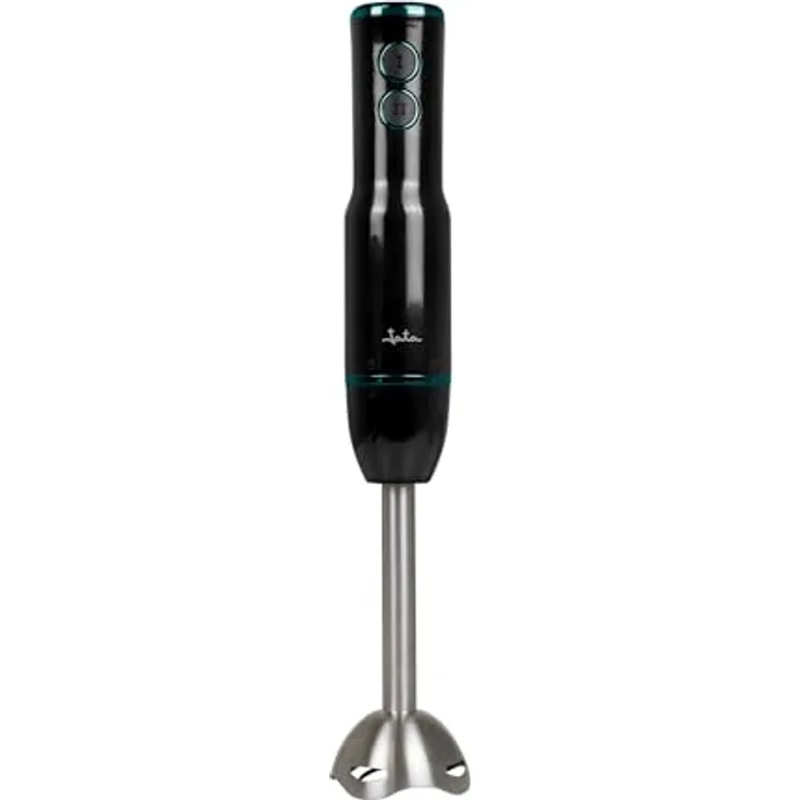 JATA JEBT1906, Pürierstab mit Eis-Crusher, 500 W, Edelstahlmesser, ergonomisches Design, Schwarz