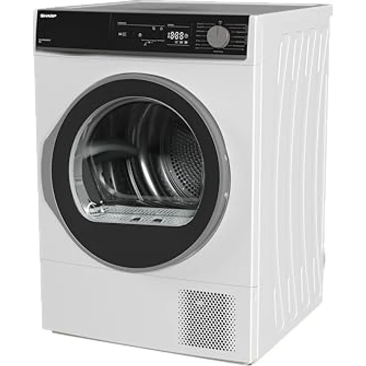 SHARP KD-NHA8S6GW1D-DE Wärmepumpentrockner 8 kg, LED Display, BubbleDrum, 15 Programme inkl. BabyCare und Jeans, Super Silent, Energieeffizienzklasse D – Bild 4