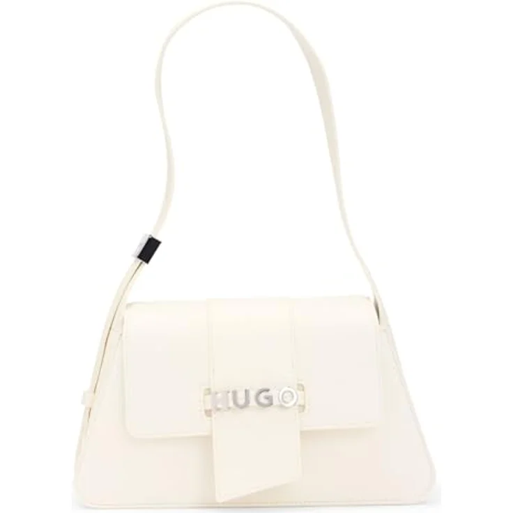 HUGO Umhängetasche Mel 2.0 Sh. Bag Flap, Damen Abendtasche aus Lederimitat und Textil mit Magnetverschluss, ca. 25,5 x 12,5 x 7 cm, elegante Aufbewahrungslösung – Bild 1