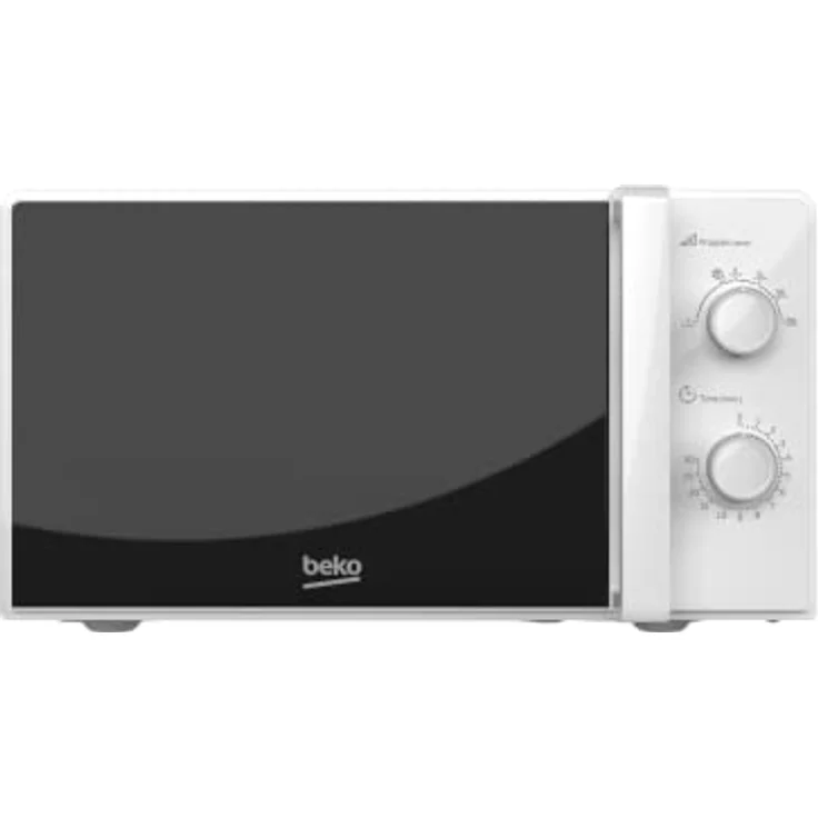 Beko MOC20100WFB Mikrowelle, Standgerät, 700W, mechanische Steuerung, Garraum 20 Liter, Timer, weiß – Bild 2