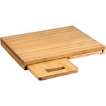 KESPER Schneidebrett Set 3-tlg, Bambus FSC® geölt mit BIOFA-Öl, feuchtigkeitsabweisend, 2x 28,5x18 cm & 1x 39,2x30 cm, Farbe: Braun