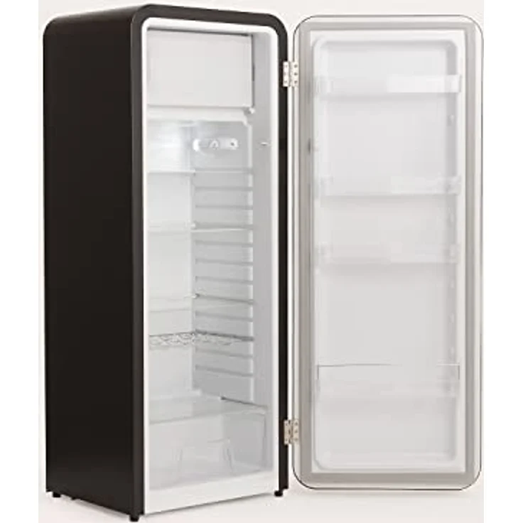 CREATE RETRO FRIDGE 150 MARBLE Kühlschrank mit Gefrierfach 281L in Schwarz, 3 Einlegeböden, niedriger Energieverbrauch, 150cm – Bild 5