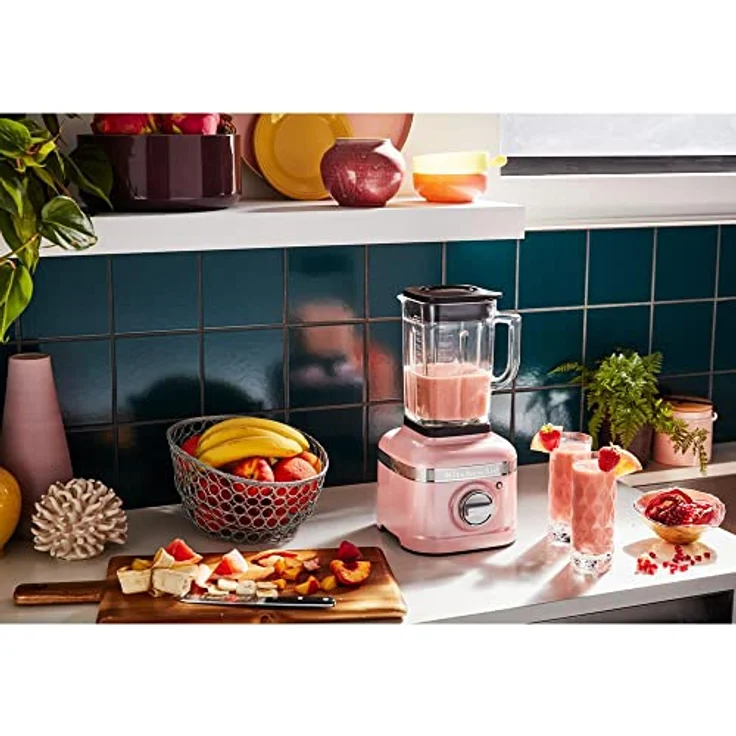 KitchenAid Artisan 5KSB4026ESP Standmixer mit IntelliSpeed, 1200W, 1,4L Glasbehälte, silk pink, Serie: 5KSB4026 – Bild 4