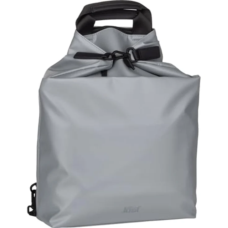 Jost Tolja Henkeltasche mit Laptopfach für Geräte bis 38 cm, Grau, aus robustem Polyurethan, abnehmbarer Umhängeriemen – Bild 1