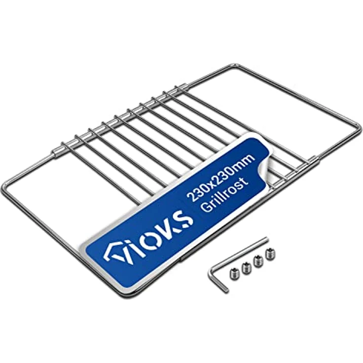 VIOKS Grillrost Verchromt, Ausziehbar 230-400 mm, Universeller Backofen-/Herdrost, Leicht zu reinigen – Bild 1