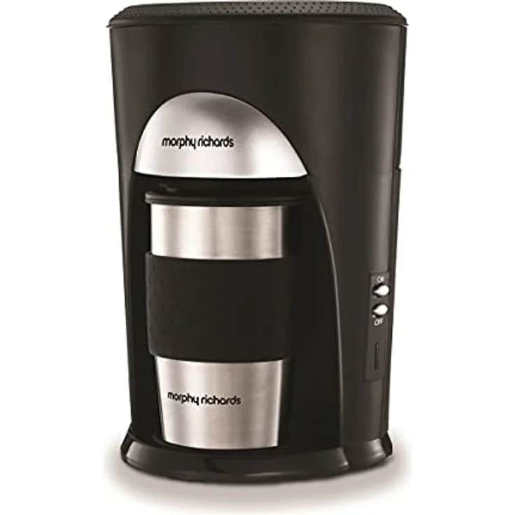 Morphy Richards 162740 Schwarz und gebürsteter Edelstahl Coffee-to-Go Filterkaffeemaschine Kaffeemaschine, 300 ml – Bild 2