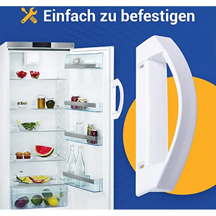 VIOKS Kühlschrank Griff Ersatz 2062808015, weiß, Türgriff für AEG Electrolux & Quelle, einfache Montage, hohe Qualität – Bild 4