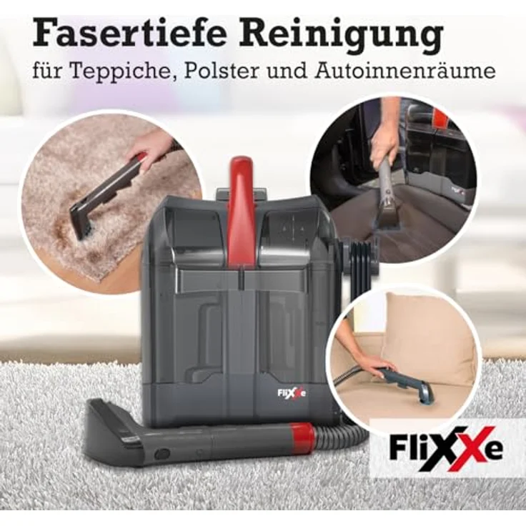 FliXXe Spot Cleaner C17, Nass-Trocken-Sauger mit 330 W Motor, Twin-Tank-Technologie, 3 Meter Kabel, kompakt für Teppiche und Polster – Bild 6