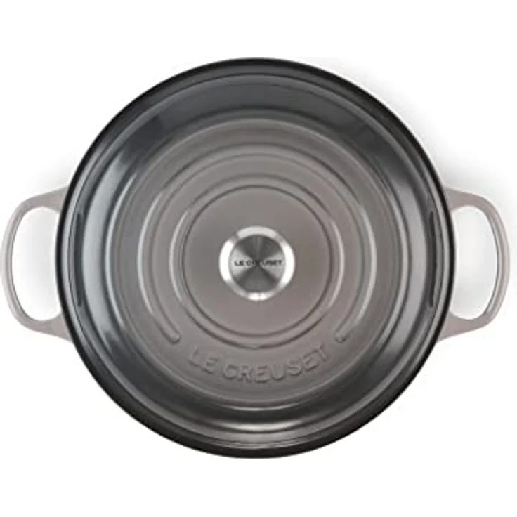 Le Creuset Signature Gusseisen Gourmet-Profitopf, Rund, Ø 30 cm, 3,2 l, Für alle Herdarten inkl. Induktion geeignet, Flint – Bild 3