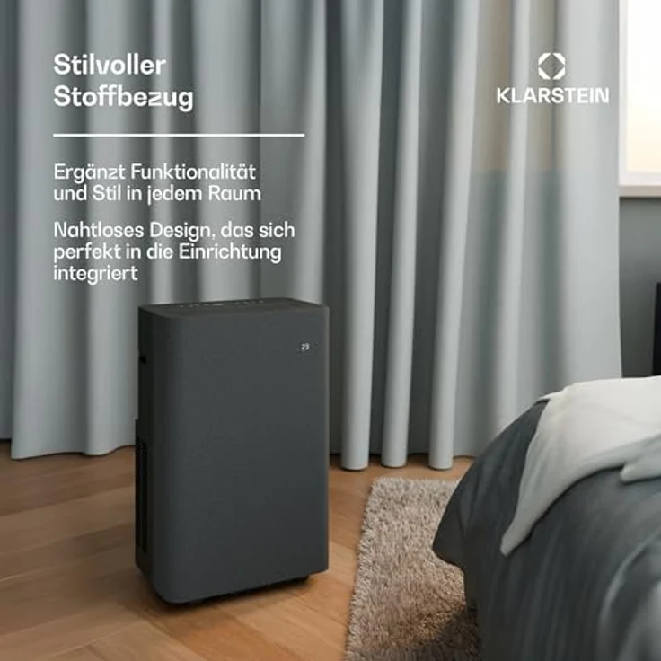 Klarstein AireLux Mobile Klimaanlage, 14.000 BTU für Räume bis 51 m², 4-in-1 Kühlung, App & Sprachsteuerung, Leise, Fenster-Kit Inklusive, Dunkelgrau – Bild 2