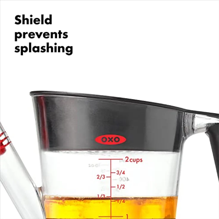 OXO Good Grips 11273100MLNYK 2 Cup Fat Separator Fettabscheider 500 ml, Plastic, farblos – Bild 6