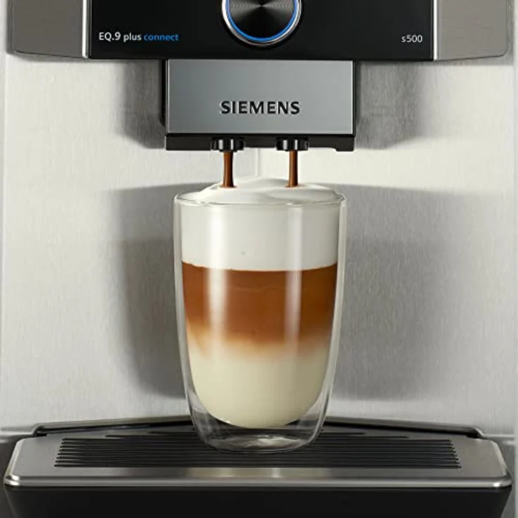 Siemens TI9553X1RW EQ.9 plus connect s500 Kaffeevollautomat, 1500 Watt, automatische Dampfreinigung, Baristamodus, iAroma, Edelstahl, mit Milchsystem und integriertem Mahlwerk – Bild 3