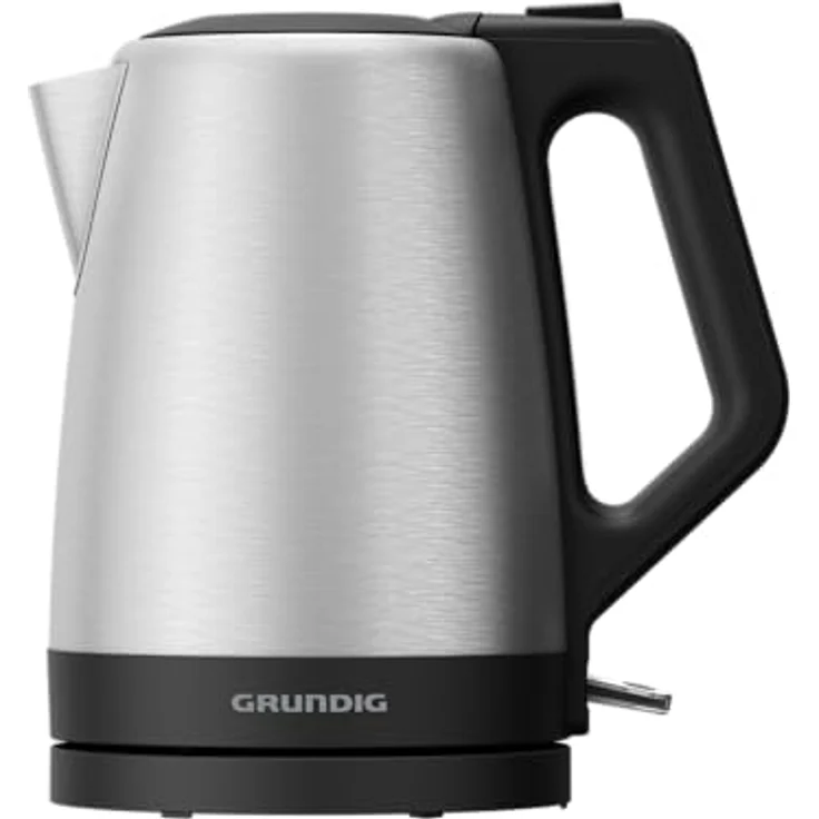 Grundig WK 4420 L Wasserkocher, 2.200 W Leistung, 1,7 l, Edelstahl/Schwarz, automatische Abschaltung, 360°-Basis für Rechts- und Linkshänder – Bild 2