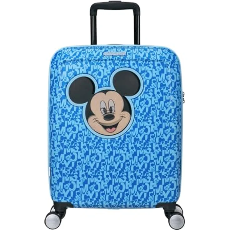 American Tourister Funlight Disney - Spinner S, Handgepäck 55 cm, 36 L, Mickey Lenticular Blue, TSA-Schloss, langlebiges Design mit elastischen Kreuzbändern, recyceltes PET-Futter – Bild 1