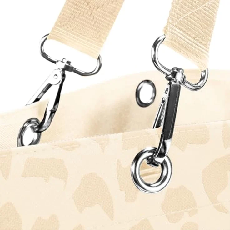 reisenthel shopper XL leo vanilla, geräumige wasserabweisende Shopping Bag mit 35l Volumen, Reißverschluss und Innentaschen – Bild 3