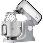 Kenwood KMX760CH kMix Küchenmaschine, 5 Liter Edelstahl-Schüssel, Safe-Use-Sicherheitssystem, Metallgehäuse, 1000 Watt, inkl. Patisserie-Set und Spritzschutz, silber, Serie: kMix