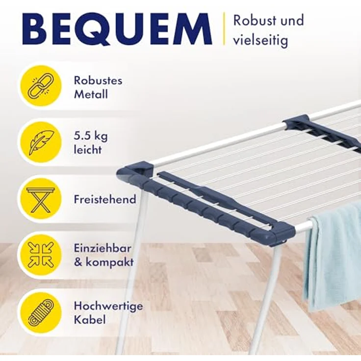 Livarno Home Ausziebarer Wäscheständer 20m, weiß, aus legiertem Stahl, stabil und platzsparend, ideal für große Wäschemengen – Bild 6