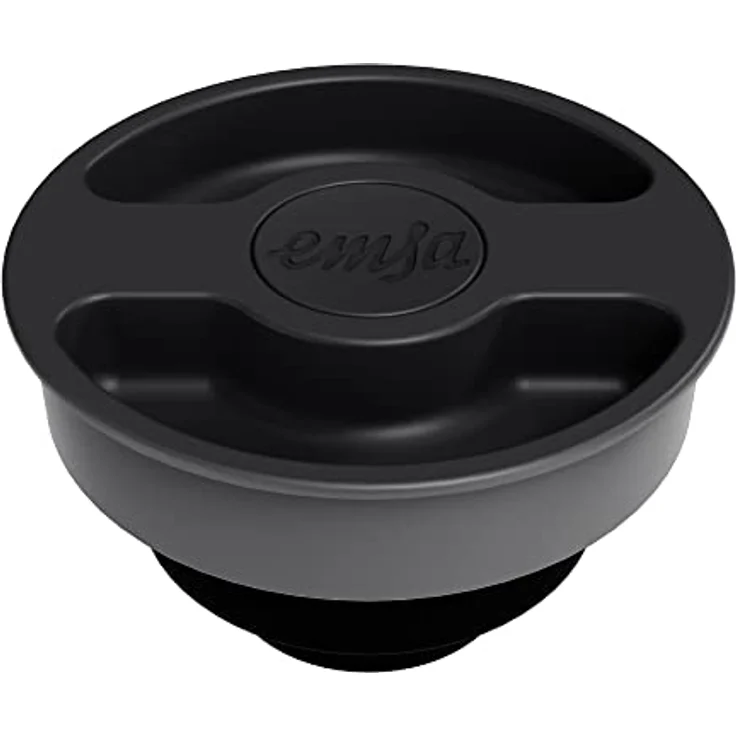 Emsa N41707 Motiva Isolierkanne | 1 Liter | Quick-Press-Verschluss | 12h heiß, 24h kalt | Glaskolben | Made in Germany | Nordisches Design | Schwarz – Bild 3