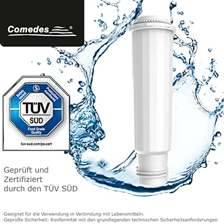 "Comedes Wasserfilter 4er Set, kompatibel mit Krups, Melitta und Nivona Kaffeeautomaten, reinigt mit Aktivkohle und Ionentauscher" – Bild 4