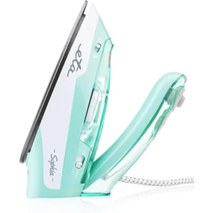 ETA Reise-Dampfbügeleisen Sophia I 1 100 W I Dampfstoß 50 g/min I Keramische Sohle I Klippbarer Griff I Duale Spannung I Leicht 710 g und Kompakt I Türkis – Bild 4