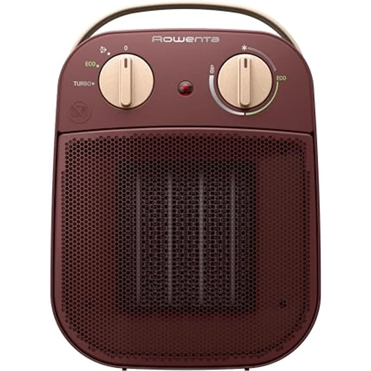 Rowenta Heizlüfter TR2500, mobile Keramikheizung für 25m², leise 42dB, Turbo schnell warm, tragbar, rot – Bild 2
