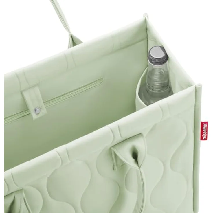 reisenthel daily shopper puffer iced matcha, moderner Shopper mit großem Hauptfach und 14 l Volumen, 2 gepolsterte Tragehenkel – Bild 3