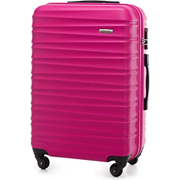 WITTCHEN Stabiler Koffer-Set 4tlg Trolley Koffer Reisekoffer Rosa ABS Hartschalen Kofferset Trolley 4 Rollen Kombinationsschloss – Bild 2