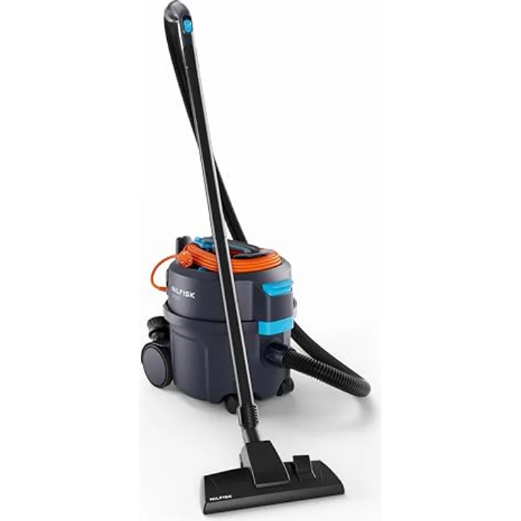 Nilfisk Trockensauger VP400 HEPA XEC EU, inkl. Filter und Düsen, dunkelblau, 15 L Filterbeutelvolumen, kompakt und wendig – Bild 1