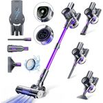 SMARTAI Akku-Hand-und Stielstaubsauger SmartAI P40, 500W mit 50000PA Saugleistung, beutellos, 2 LED-Touchscreen, 3 Kehrmodi, 65 Min. Laufzeit, Weiß