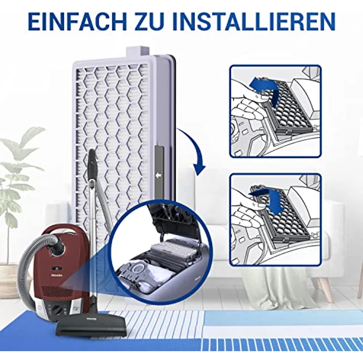 VIOKS Hepa-Filter Ersatz für Miele 961628 SF-HA50, Geruchsfilter für Staubsauger – Bild 6