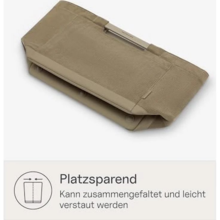 Kapten & Son Vaasa Einkaufskorb faltbar Cord Dusty Khaki, 25 L, inkl. Einkaufswagen-Chip, abwischbares Innenmaterial, praktisches Magnetfach – Bild 3