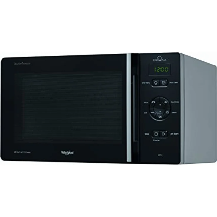 Whirlpool MCP346SL Mikrowelle mit Grill, 25L Garraum, 800 W, Standgerät, Dampfgaren, Auftauen, schwarz – Bild 2