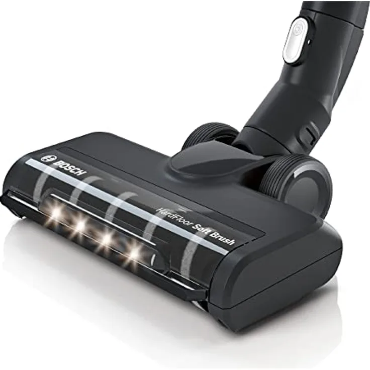 Bosch Hartboden-Softdüse mit LED-Beleuchtung BHZUHFN, für Unlimited 6, 7 und 8 Akku-Staubsauger, Parkett und Fliesen, sanfte Reinigung, Original-Zubehör, schwarz