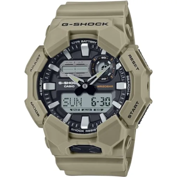 Casio G-Shock GA-010-5AER Armbanduhr, stoßfest, wasserdicht, beige