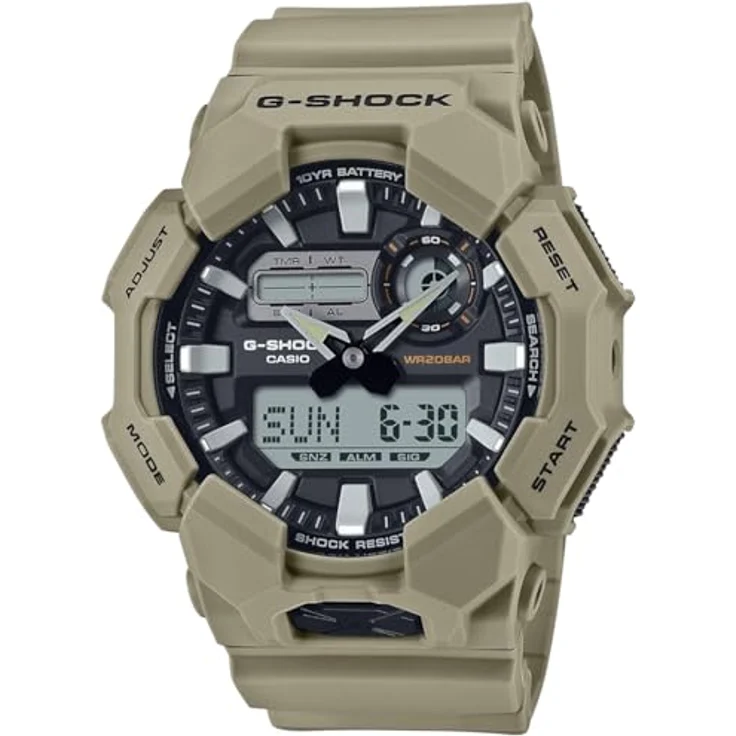 Casio G-Shock GA-010-5AER Armbanduhr, stoßfest, wasserdicht, beige – Bild 1