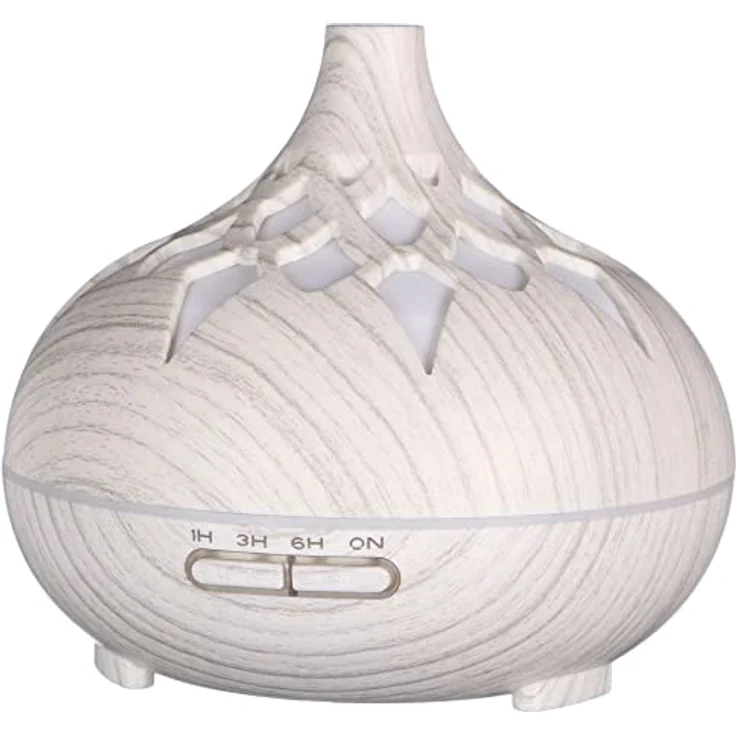 Sixtol Aroma Diffusor Palm weißes Holz 500ml - Design Elektrischer Luftbefeuchter & Luftreiniger – Bild 1