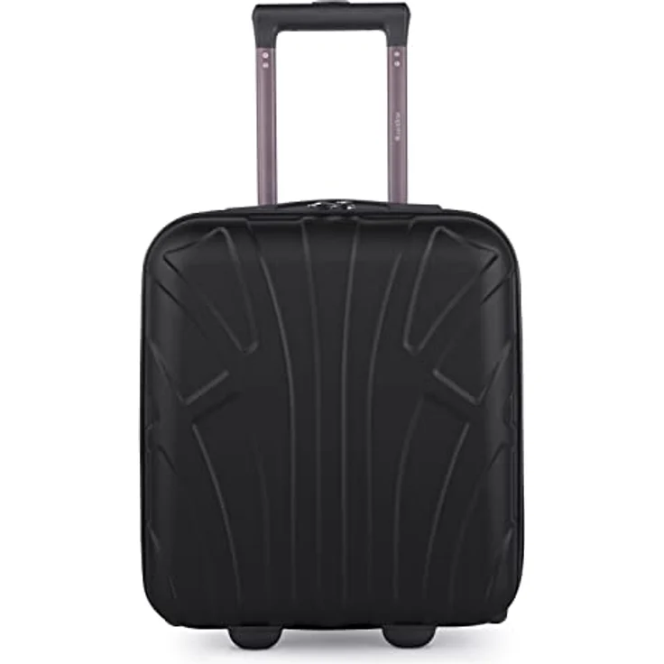 suitline Underseat Kabinentrolley 45x36x20 cm, Hartschalen Bordcase ABS, leicht 30 L mit 2 Rollen, Teleskopgriff, Schwarz – Bild 3