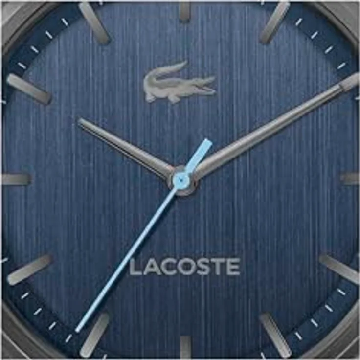 Lacoste Lisbon Herren-Armbanduhr, 42mm grau mit Quarzwerk und Edelstahlarmband – Bild 2