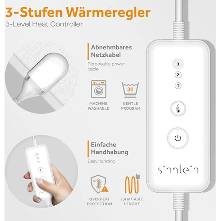 sinnlein Heizdecke Wärmeunterbett 190 x 80 cm – Bild 3