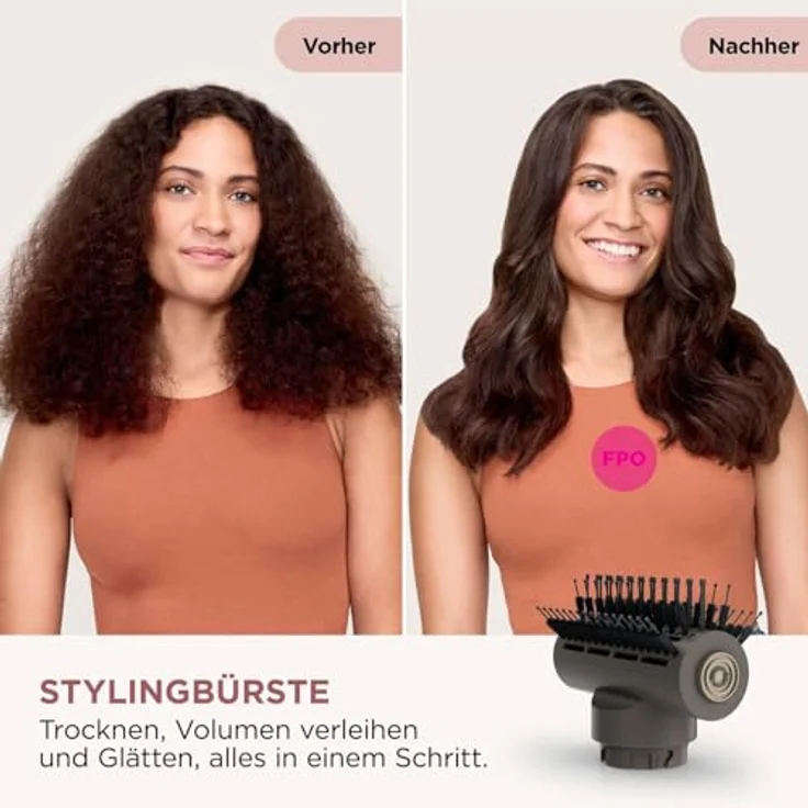 Shark SpeedStyle Pro FLEX Haartrockner, hohe Leistung & Power mit 4 Styling-Aufsätzen, leicht, keine Hitzeschäden, faltbarer Griff, für alle Haartypen, Mokka-Silber – Bild 5